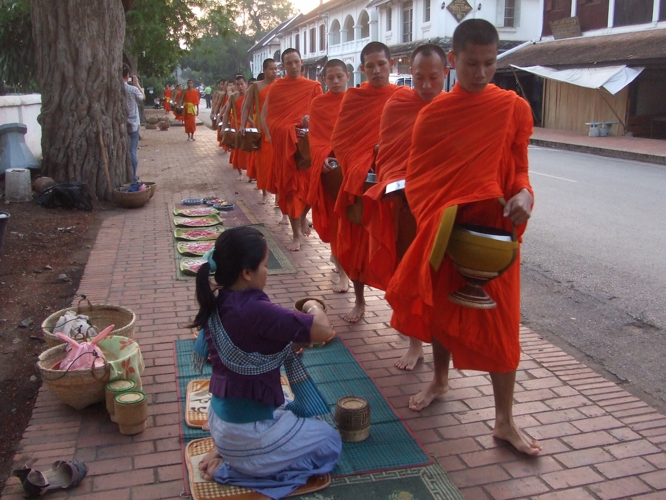 Luang Prabang gay; Gay Laos; Gay Travel; Gay Adventure; Out Adventures; Alms Giving