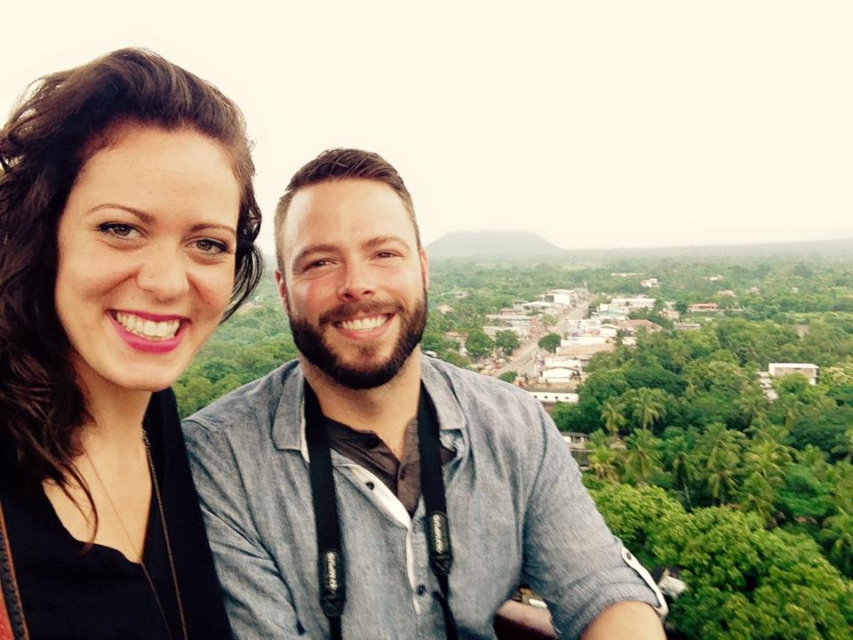 Iris Serbanescu taking a selfie in Sri Lanka with Robert Sharp.