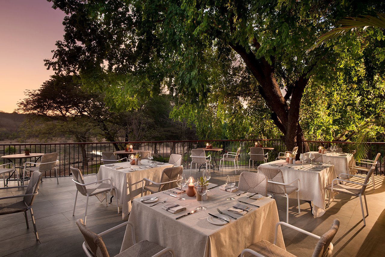 The outdoor dining terrace at Stanley & Livingstone.